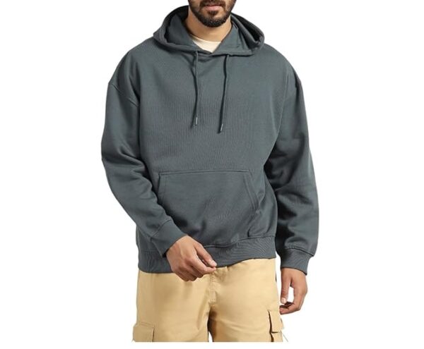 Men Oversized Hoodies Cotton Fleece Long Sleeve Hooded Sweatshirts for Men