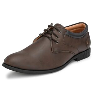 Men's Formal Classic Derby Lace-Up Formal Shoes for Office, Party,Wedding | Dress Shoes | Extra Cushioning Insole | Lightweight & Comfortable