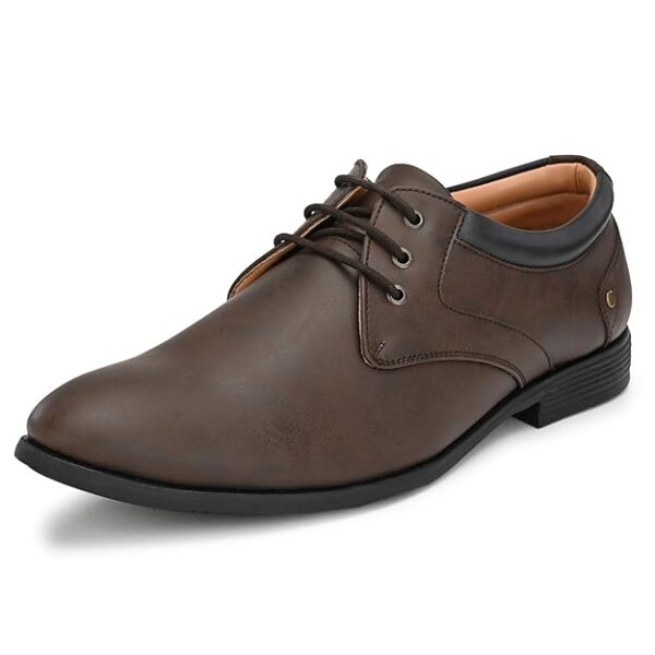 Men's Formal Classic Derby Lace-Up Formal Shoes for Office, Party,Wedding | Dress Shoes | Extra Cushioning Insole | Lightweight & Comfortable
