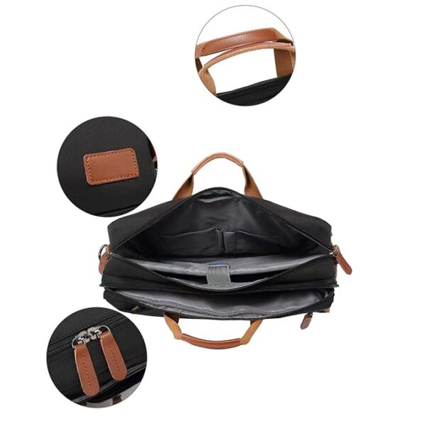 17" Black Laptop 3-in-1 Backpack Travel Bag Office College Bag for Women Men Traveling Backpack - Image 5