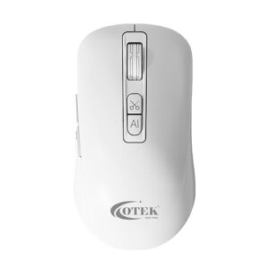 OTEK BM09 Smart AI Mouse Voice & Text Translation, Voice Recognition & Typing, OCR Screenshot, 100 Languages, AI PPT Creation, AI Excel, Adjustable DPI, Windows & MacOS, Multi-Connectivity (White)