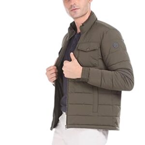 Men Cotton Blend Standard Length Jacket