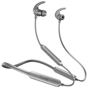 boAt Rockerz 255 Pro+, 60HRS Battery, Fast Charge, IPX7, Dual Pairing, Low Latency, Magnetic Earbuds, in Ear Bluetooth Neckband, Wireless with Mic Earphones (Cosmic Grey)