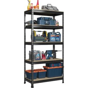 5 Tier Strong Adjustable Shelf Multipurpose Boltless Rack Storage RackTool Organiser Wooden Display Shelf Garage Rack Home and Kitchen Storage Rack Shoe Organizer