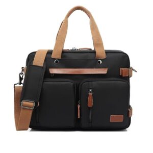 17" Black Laptop 3-in-1 Backpack Travel Bag Office College Bag for Women Men Traveling Backpack