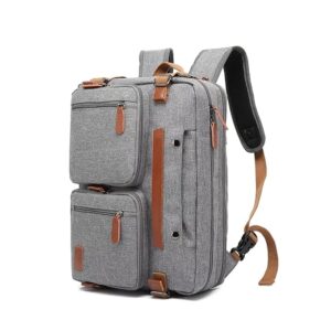 17" Grey Laptop 3-in-1 Backpack Travel Bag Office College Bag for Women Men Traveling Backpack