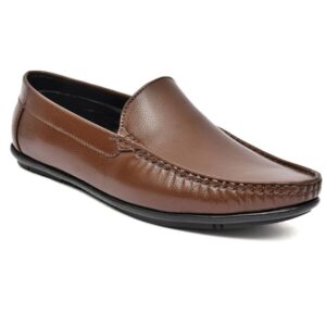 Men Genuine Leather Loafers – Stylish Slip-On Formal & Casual Shoes with Comfortable Sole