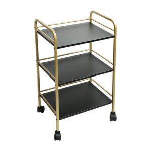 3 Tier Premium Metal Rolling Trolley Cart Stand with Wheels