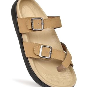 Extra Soft Premium Classic Cushion Sliders/with Adjustable Buckle Strap & Light Weight Anti-SkidWaterproof Luxurious Slippers for Men's