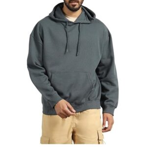 Men Oversized Hoodies Cotton Fleece Long Sleeve Hooded Sweatshirts for Men