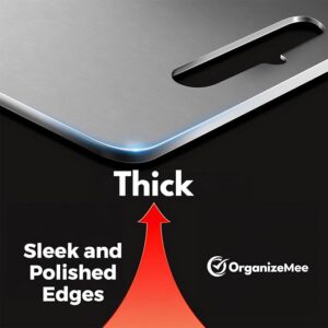 Large Stainless Steel Cutting Board for Kitchen - Premium Vegetable and Fruit Cutter, Heavy-Duty Metal Chopping Board, Big Size Pad (36 cm X 25 cm)