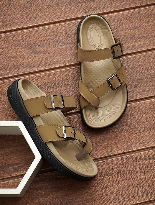 Extra Soft Premium Classic Cushion Sliders/with Adjustable Buckle Strap & Light Weight Anti-SkidWaterproof Luxurious Slippers for Men's - Image 4